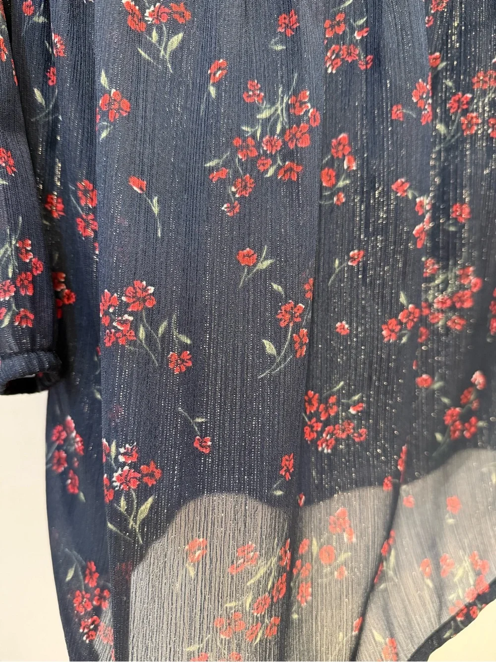OshKosh B'gosh Navy Dress with Red Floral Print